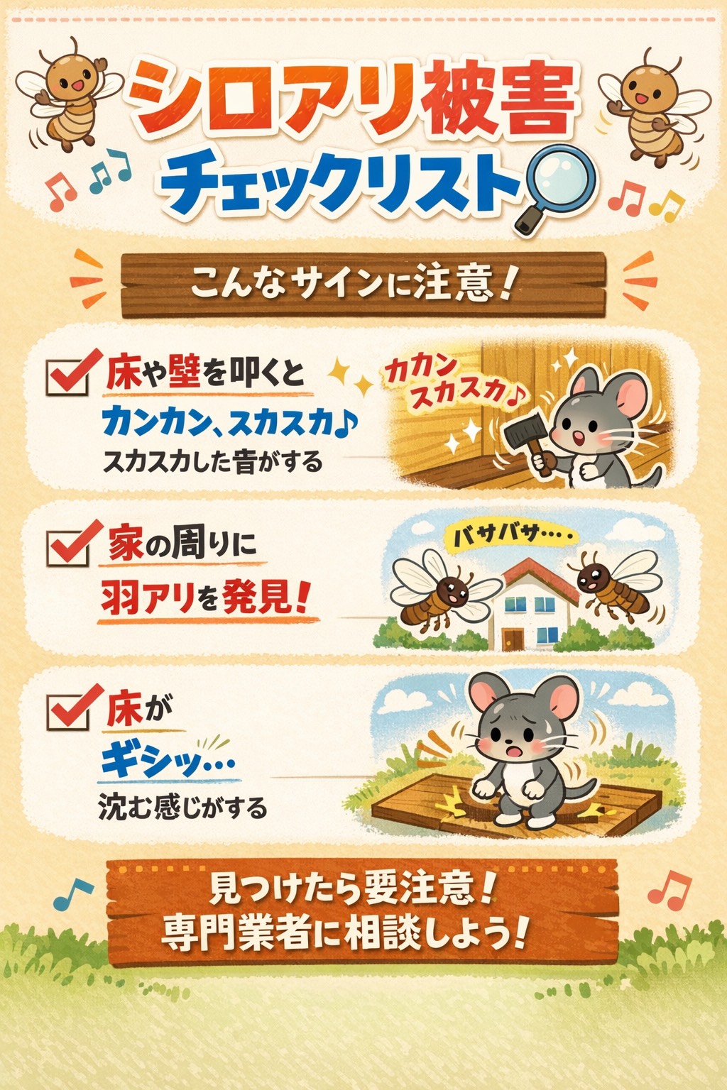 春の訪れとシロアリの脅威