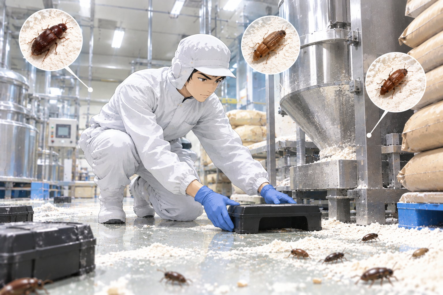 食品工場や倉庫の強敵！「貯穀害虫」の徹底防除と対策